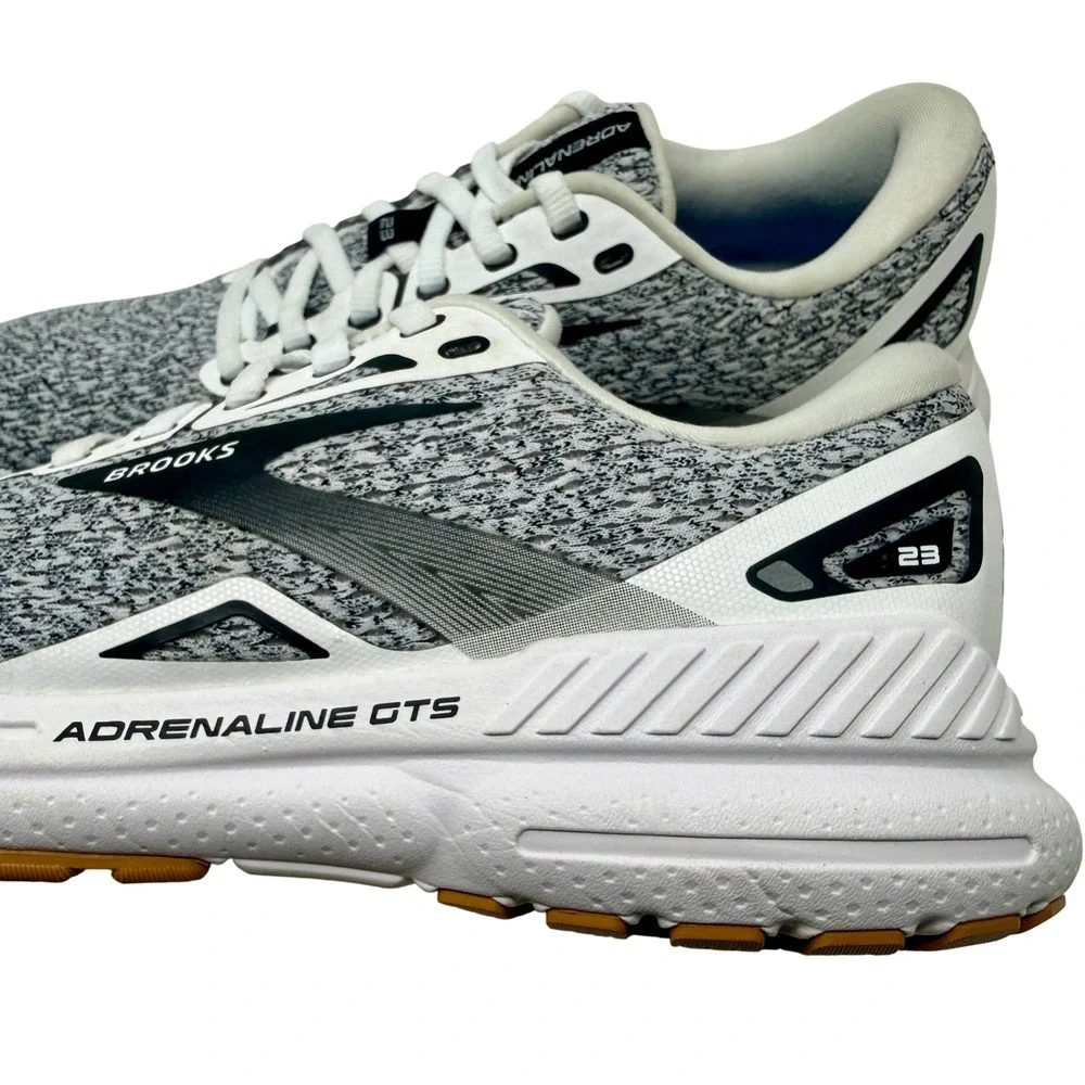 Brooks Adrenaline GTS 23 Womens Sz 9 Running Shoes Grey White Gum 1203811B112
